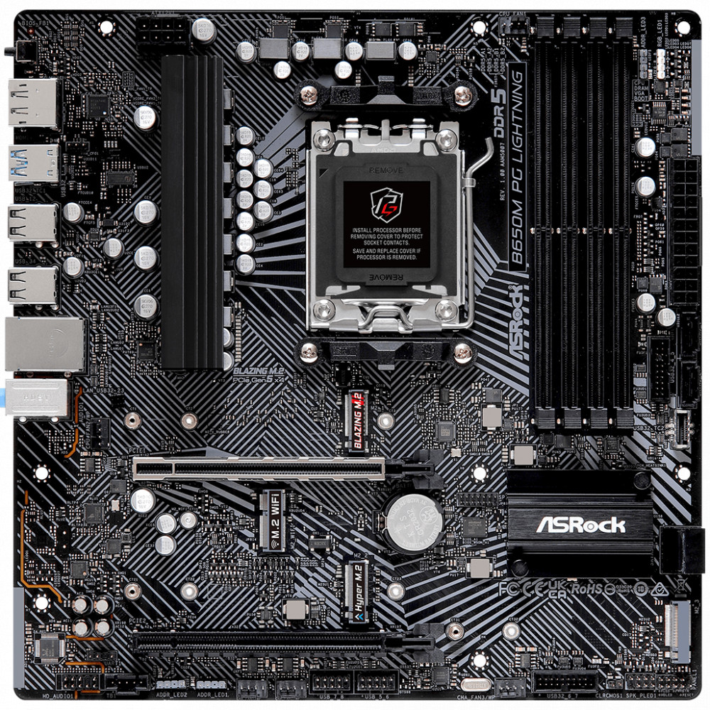 Материнская плата ASRock B650M PG LIGHTNING Micro-ATX, AMD AM5 - миниатюра 12