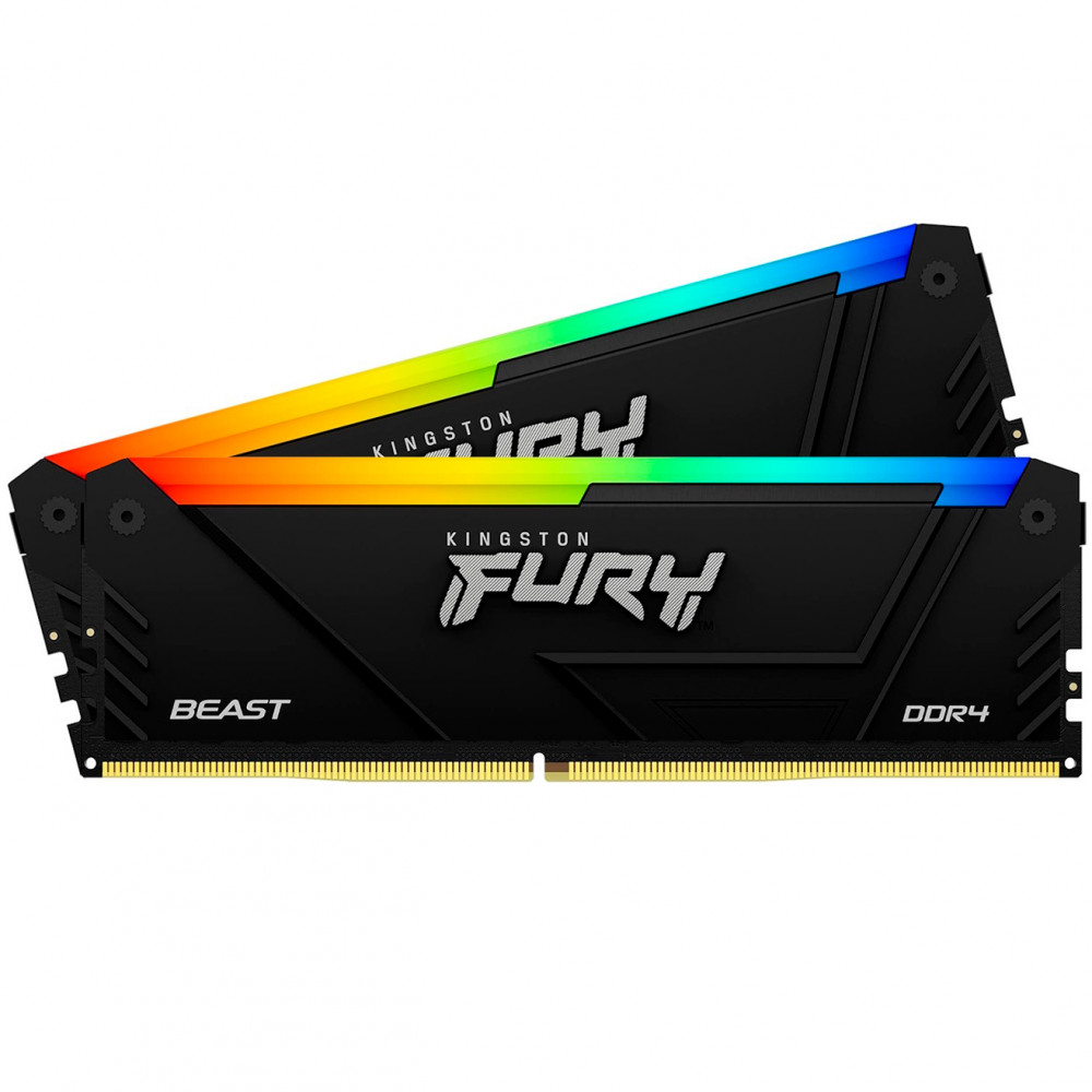 ОЗУ Kingston Fury Beast RGB KF436C17BB2AK2/16 DIMM, DDR4, 16 Гб, 3600 МГц - миниатюра 7