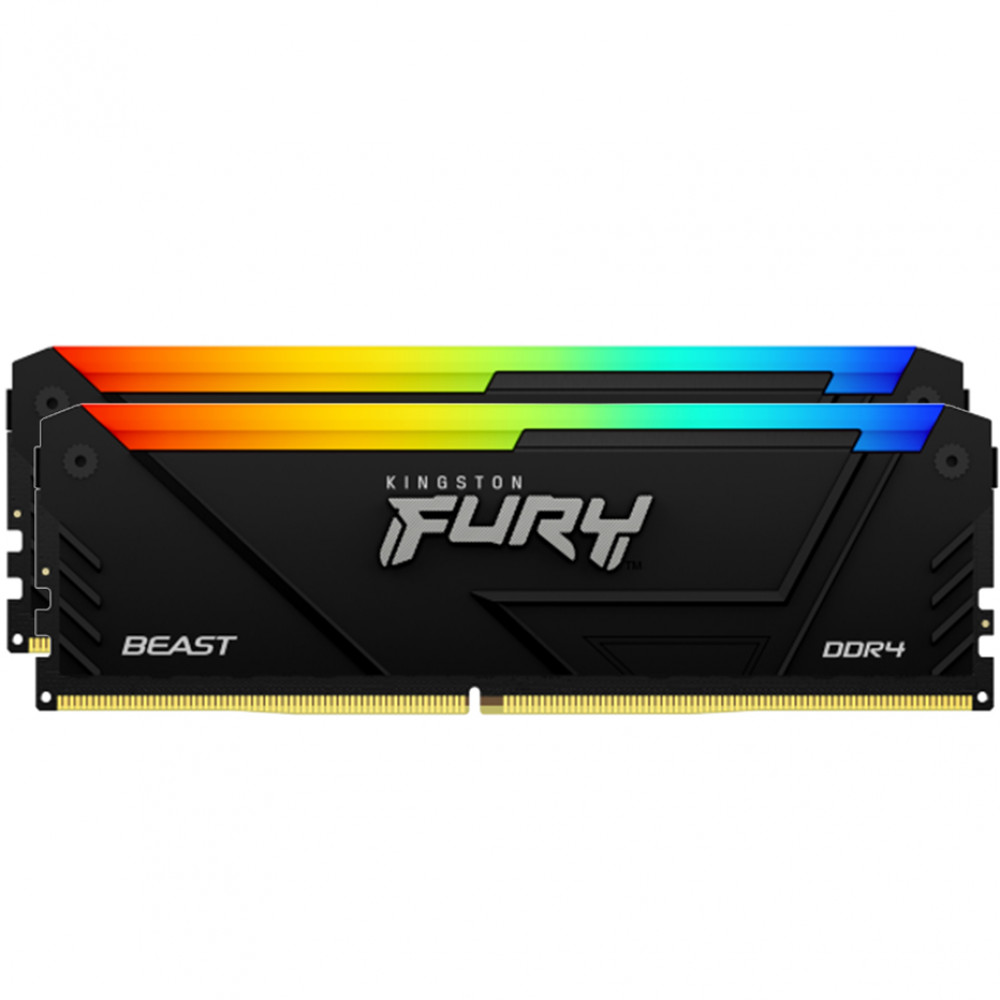 ОЗУ Kingston Fury Beast RGB KF432C16BB2AK2/16 DIMM, DDR4, 16 Гб (2 х 8 Гб), 3200 МГц - миниатюра 5