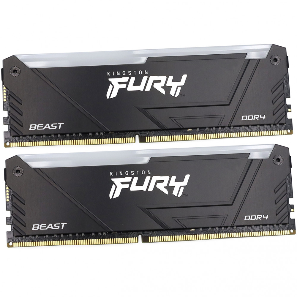 ОЗУ Kingston Fury Beast RGB KF436C18BB2AK2/32 DIMM, DDR4, 32 Гб (2 х 16 Гб), 3600 МГц - миниатюра 8