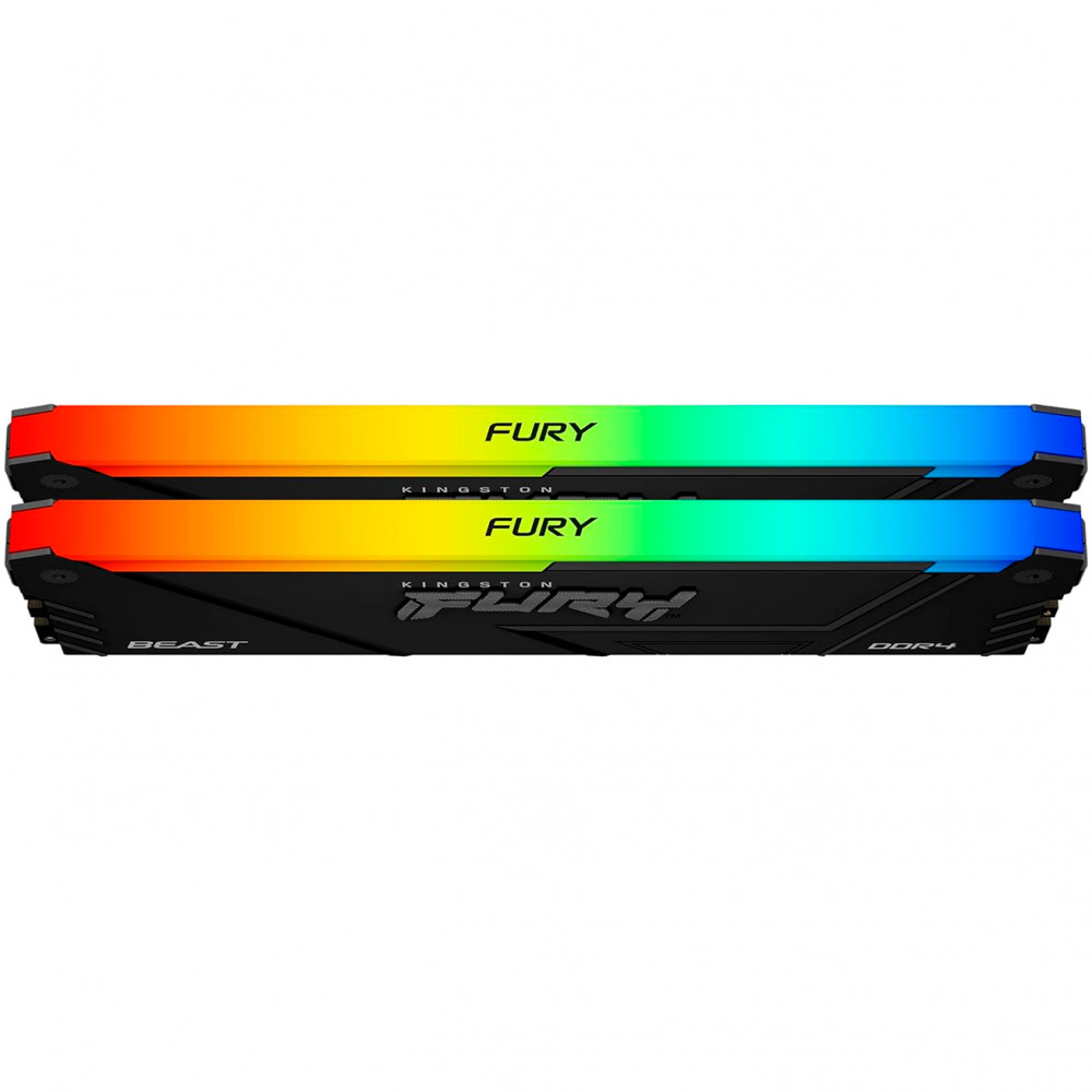 ОЗУ Kingston Fury Beast RGB KF436C18BB2AK2/32 DIMM, DDR4, 32 Гб (2 х 16 Гб), 3600 МГц - миниатюра 10