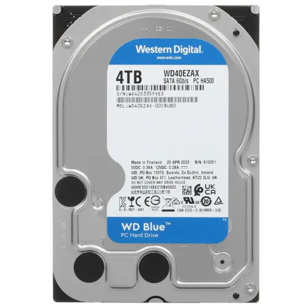 Жесткий диск Western Digital Blue 40EZAX WD40EZAX HDD (классические), 4 ТБ, 3.5 дюйма, SATA - миниатюра 4