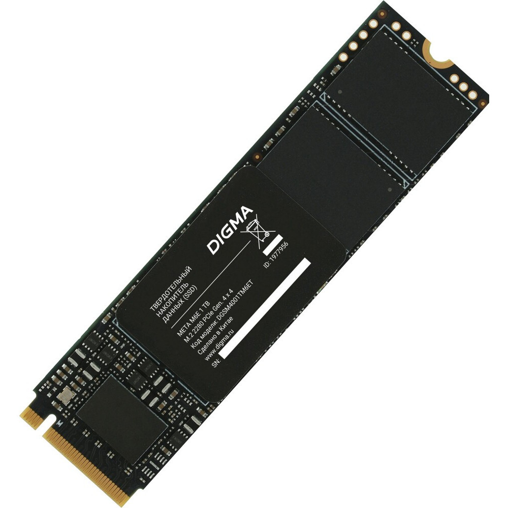 Жесткий диск Digma Meta M6E DGSM4001TM6ET SSD (твердотельные), 1 ТБ, M.2, PCIe - миниатюра 2