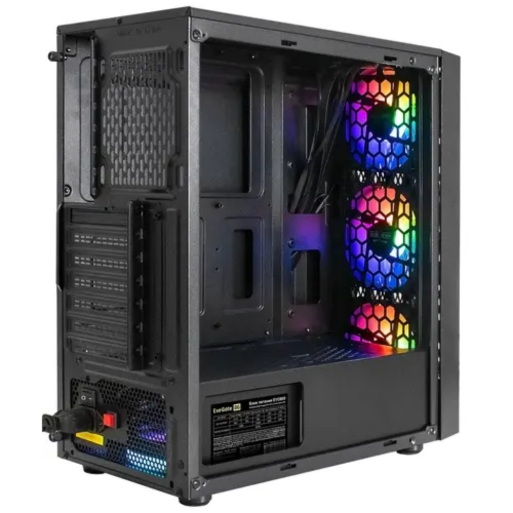 Корпус ExeGate EVO-8243-EVO800 Черный EX296075RUS Mid-Tower - миниатюра 6