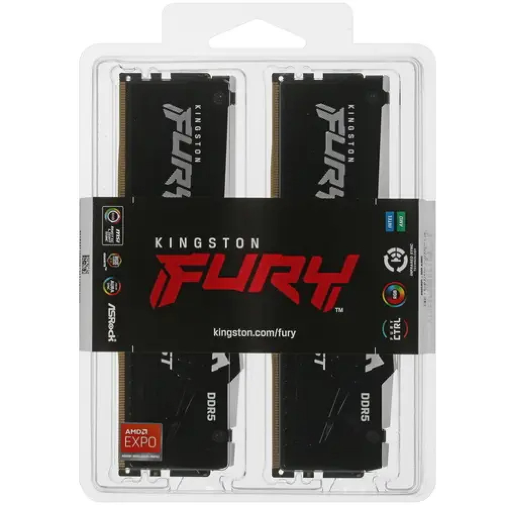 ОЗУ Kingston Fury Beast RGB KF556C36BBEAK2-16 DIMM, DDR5, 16 Гб (2 х 8 Гб), 5600 МГц - миниатюра 6