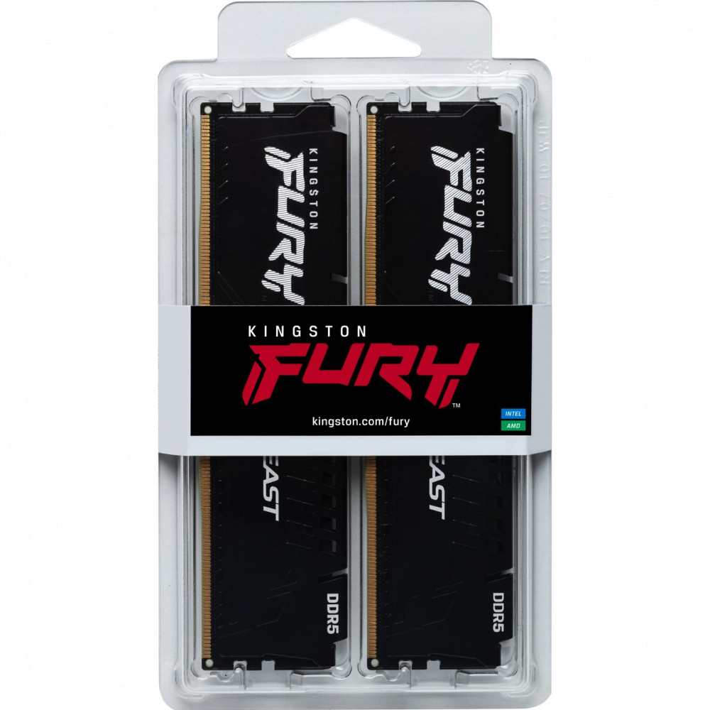 ОЗУ Kingston FURY Beast KF556C36BBEK2-16 DIMM, DDR5, 16 Гб (2 х 8 Гб), 5600 МГц - миниатюра 9
