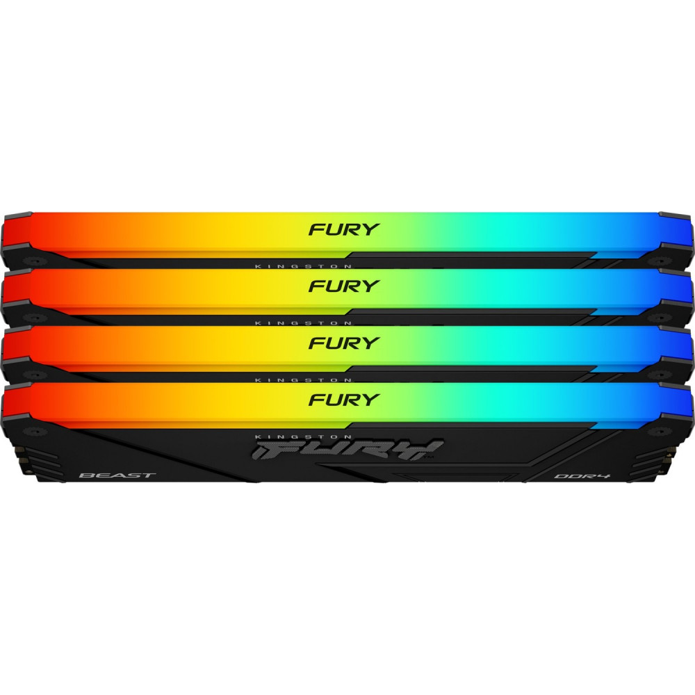 ОЗУ Kingston Fury Beast RGB KF432C16BB2AK4/32 DIMM, DDR4, 32 Гб (4 х 8 Гб), 3200 МГц - миниатюра 6