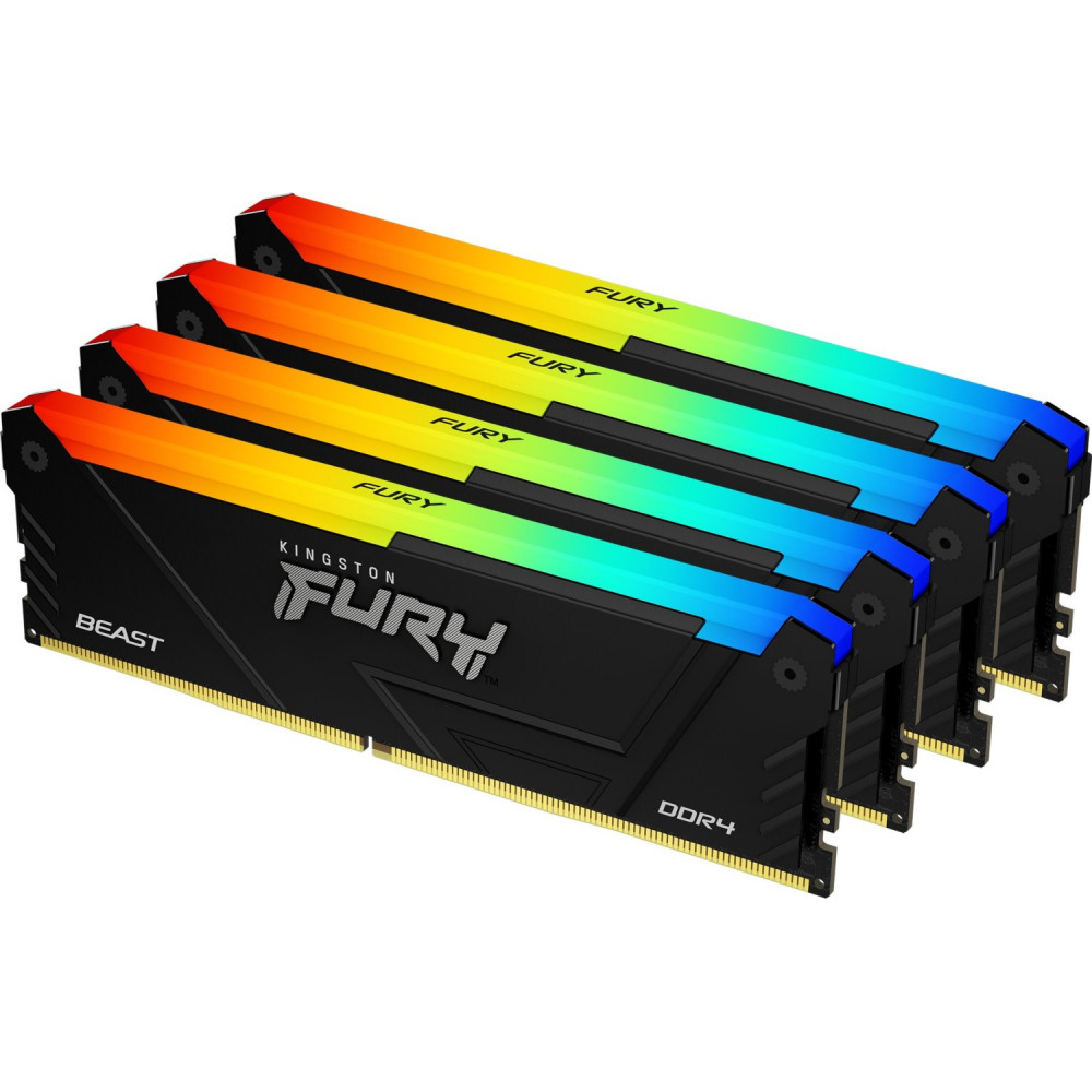 ОЗУ Kingston Fury Beast RGB KF436C17BB2AK4/32 DIMM, DDR4, 32 Гб (4 х 8 Гб), 3600 МГц - миниатюра 5