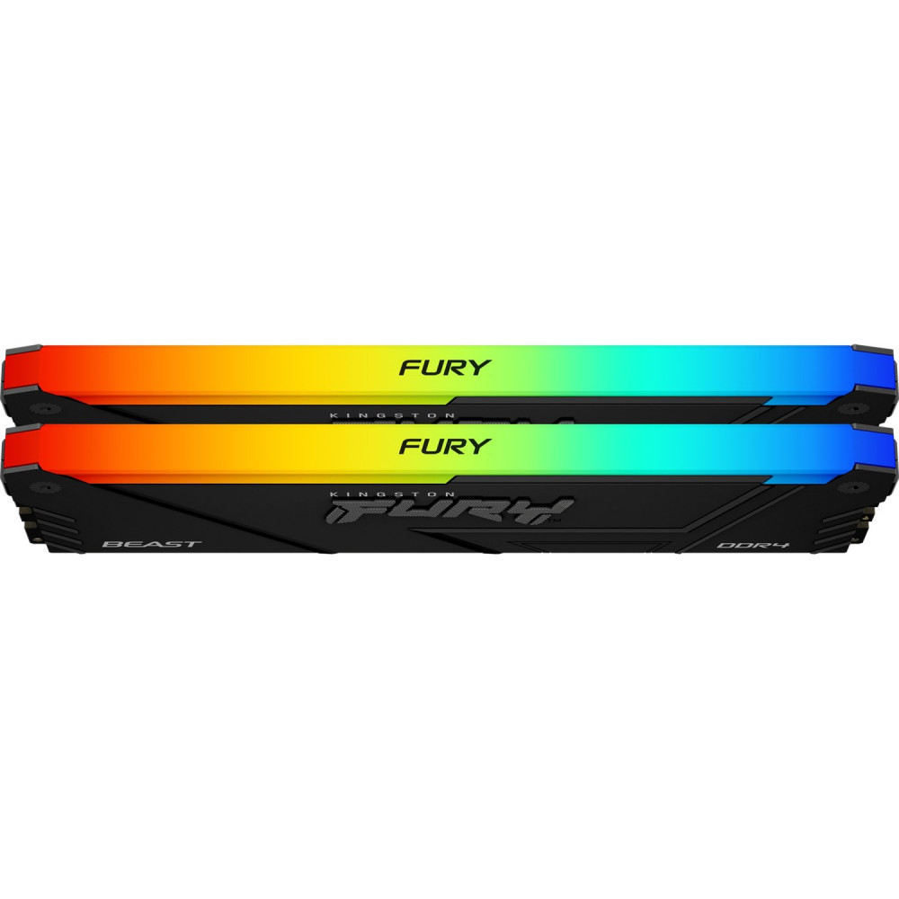 ОЗУ Kingston Fury Beast RGB KF436C18BB2AK2/64 DIMM, DDR4, 64 Гб (2 х 32 Гб), 3600 МГц - миниатюра 10