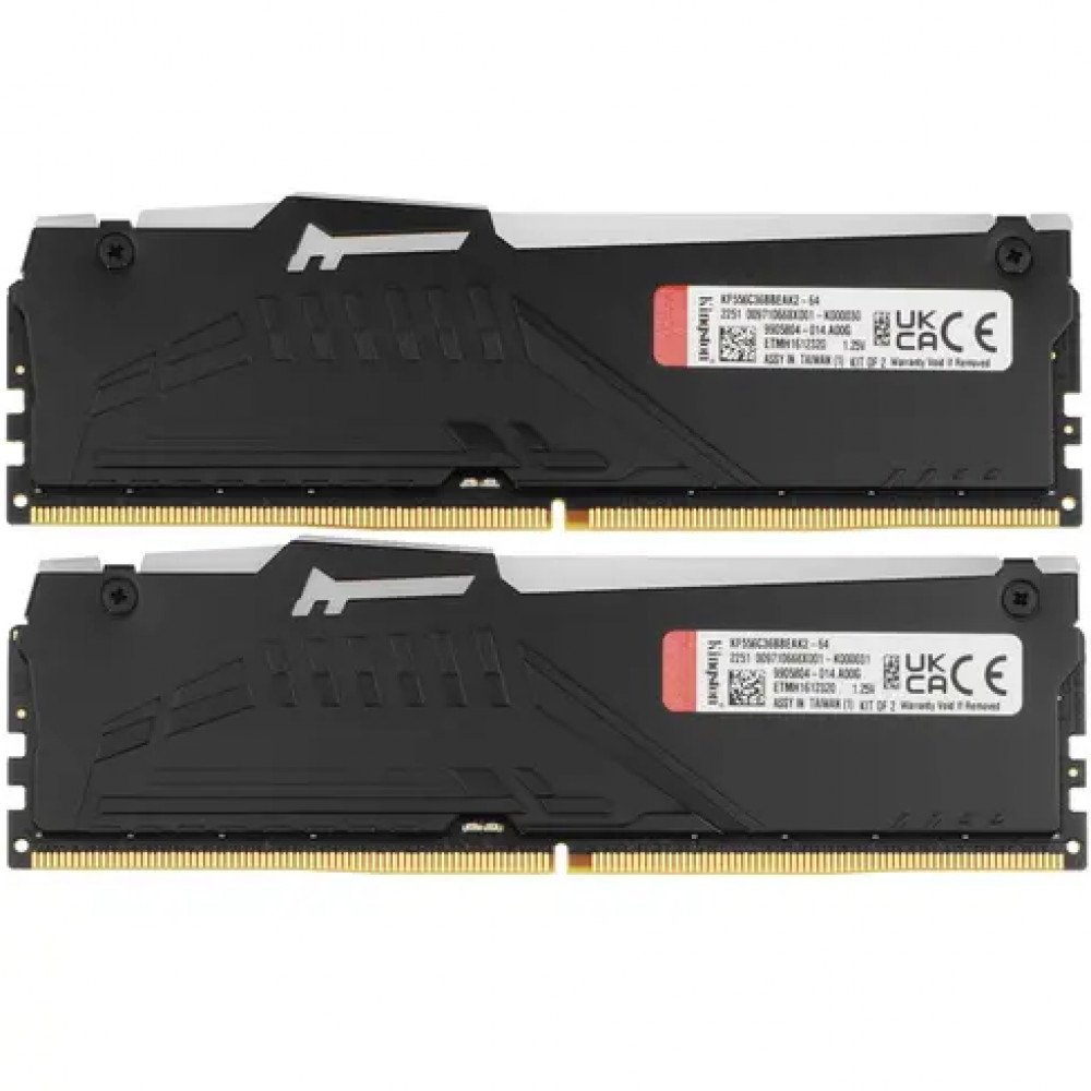 ОЗУ Kingston Fury Beast RGB KF556C36BBEAK2-64 DIMM, DDR5, 64 Гб (2 х 32 Гб), 5600 МГц - миниатюра 5