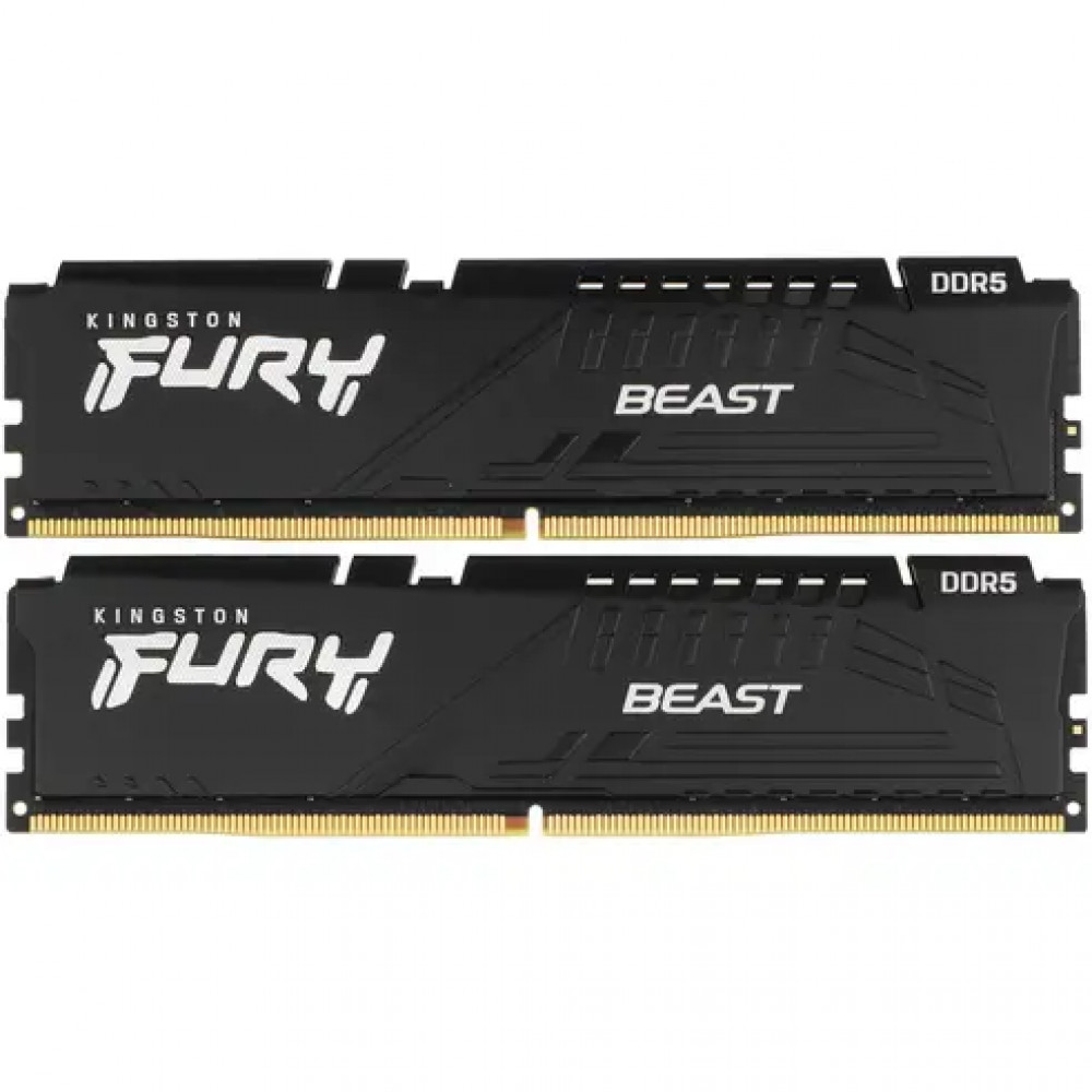ОЗУ Kingston Fury Beast KF556C36BBEK2-64 DIMM, DDR5, 64 Гб (2 х 32 Гб), 5600 МГц - миниатюра 4