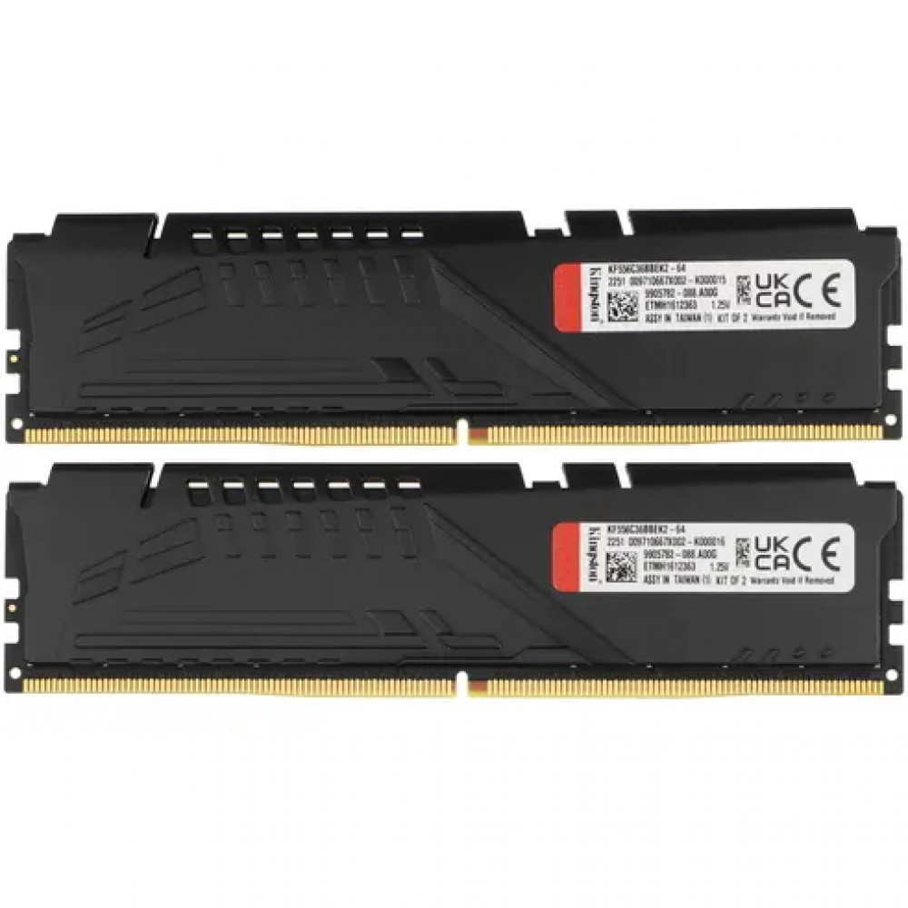 ОЗУ Kingston Fury Beast KF556C36BBEK2-64 DIMM, DDR5, 64 Гб (2 х 32 Гб), 5600 МГц - миниатюра 5