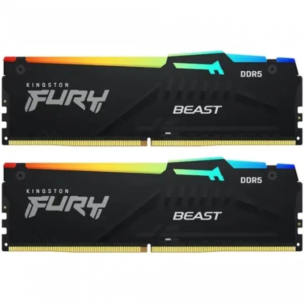 ОЗУ Kingston Fury Beast RGB KF560C36BBEAK2-64 DIMM, DDR5, 64 Гб (2 х 32 Гб), 6000 МГц - миниатюра 5