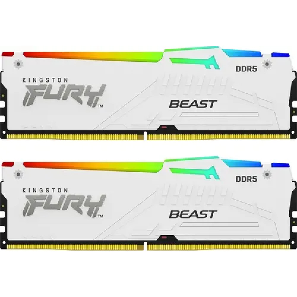 ОЗУ Kingston Fury Beast White KF560C36BWEAK2-64 DIMM, DDR5, 64 Гб (2 х 32 Гб), 6000 МГц - миниатюра 5