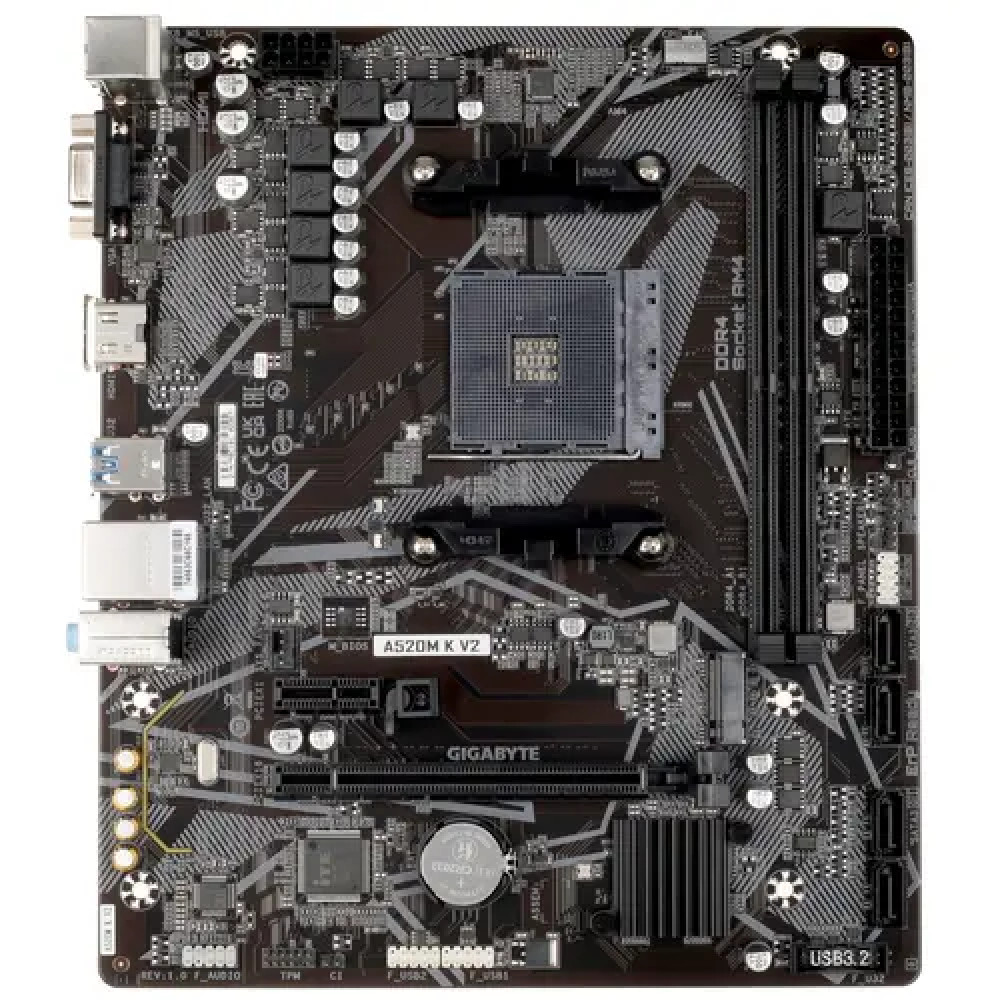 Материнская плата Gigabyte A520M K V2 1.1 Micro-ATX, AMD AM4 - миниатюра 7