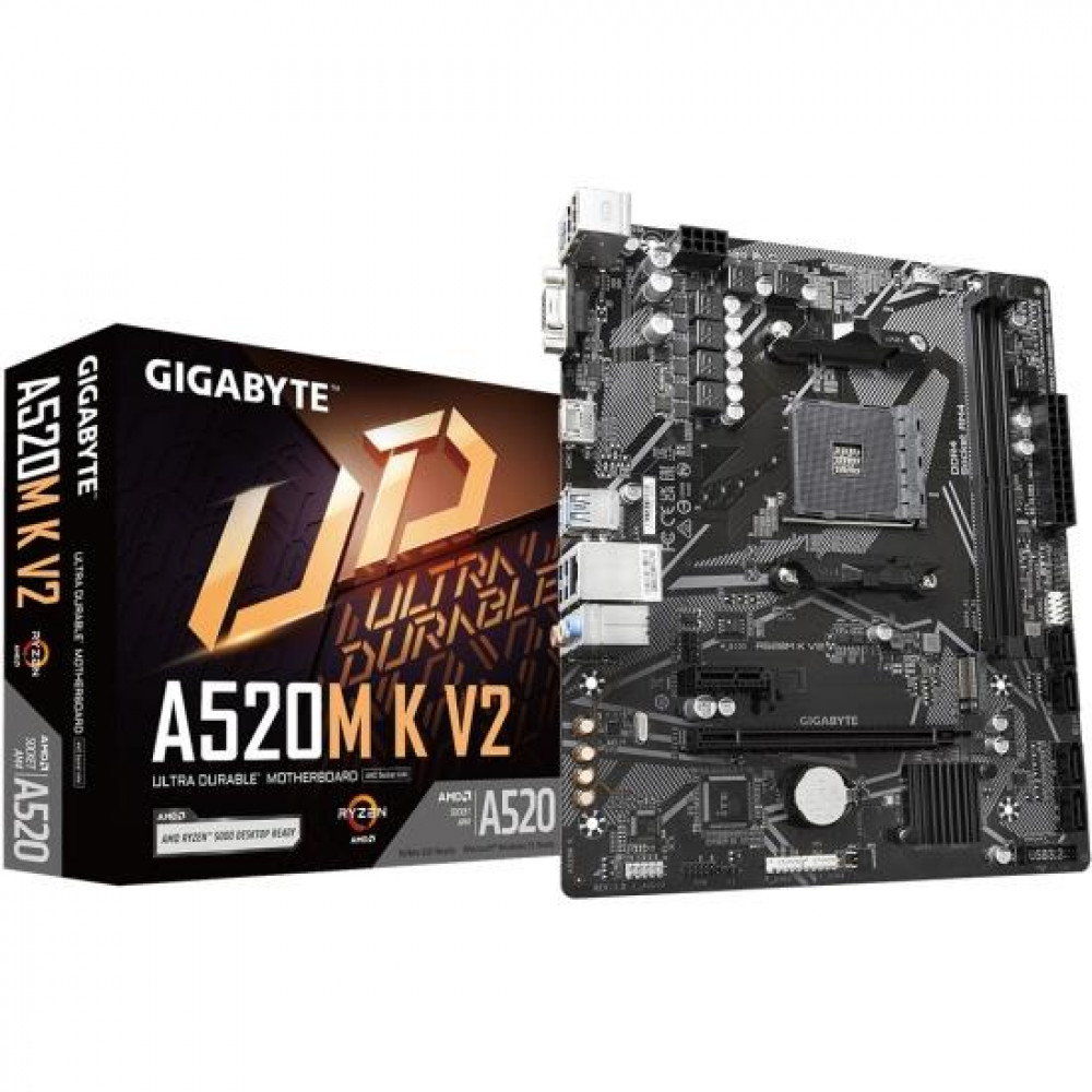 Материнская плата Gigabyte A520M K V2 1.1 Micro-ATX, AMD AM4 - миниатюра 6