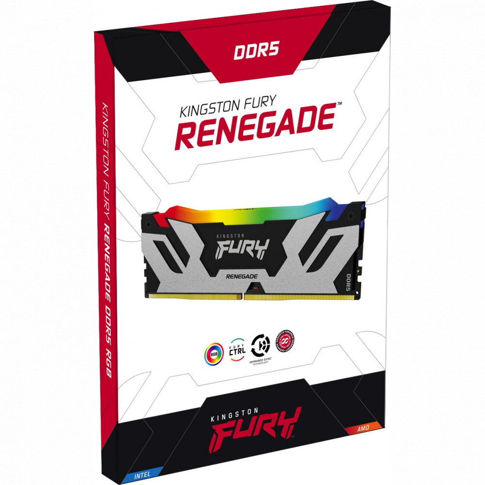 ОЗУ Kingston Fury Renegade Silver RGB KF560C32RSA-48 DIMM, DDR5, 48 Гб, 6000 МГц - миниатюра 6