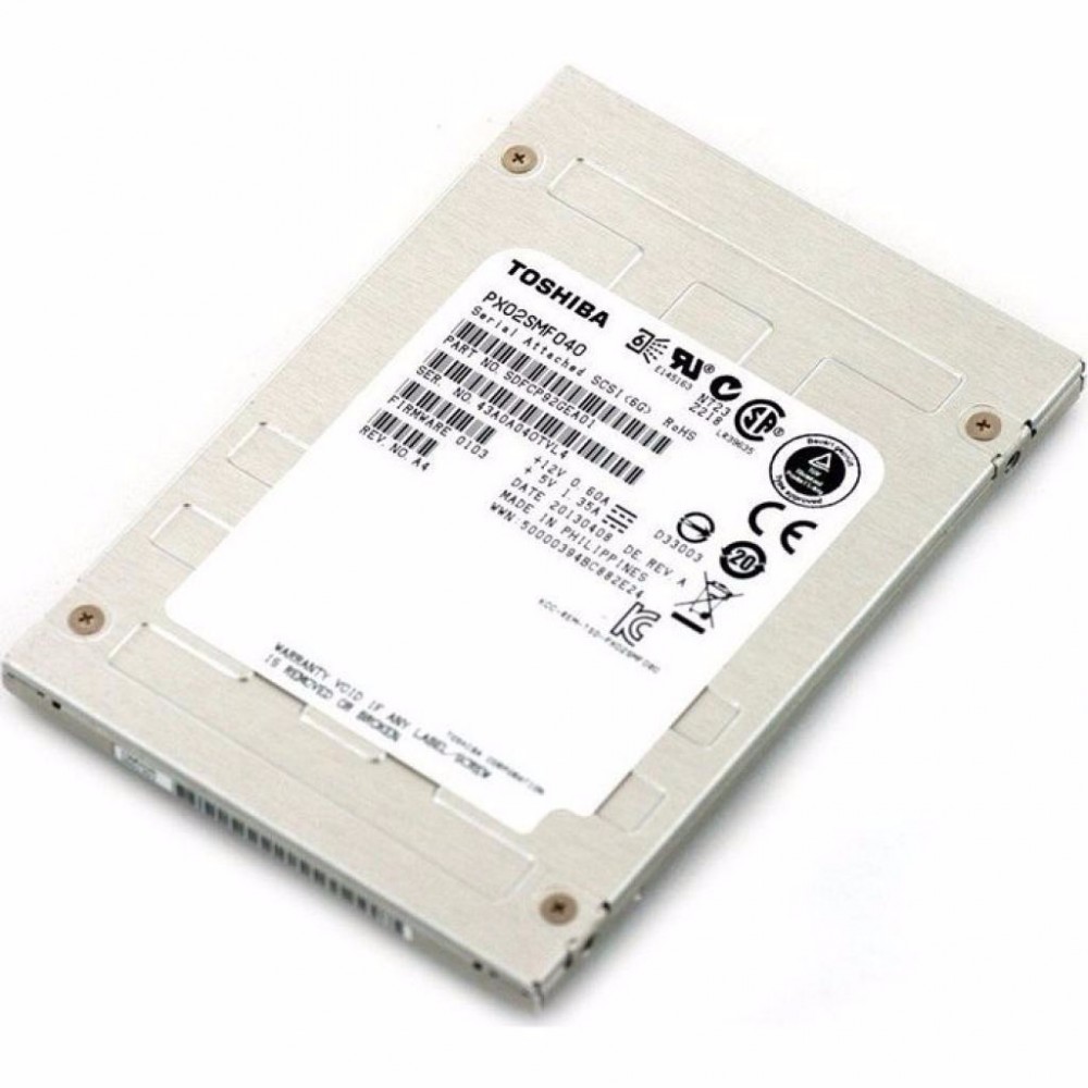 Жесткий диск Toshiba Phoenix-M2R PX02SMF040 SSD (твердотельные), 400 ГБ, 2.5 дюйма, SAS - миниатюра 2