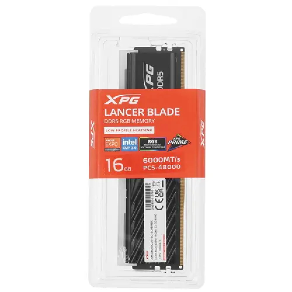 ОЗУ ADATA XPG Lancer Blade RGB AX5U6000C3016G-SLABRBK DIMM, DDR5, 16 Гб, 6000 МГц - миниатюра 4