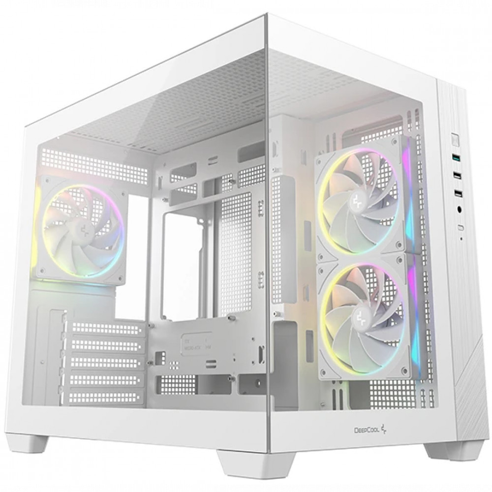 Корпус Deepcool CG330 3F White R-CG330-WHNGM3-G Mini-Tower