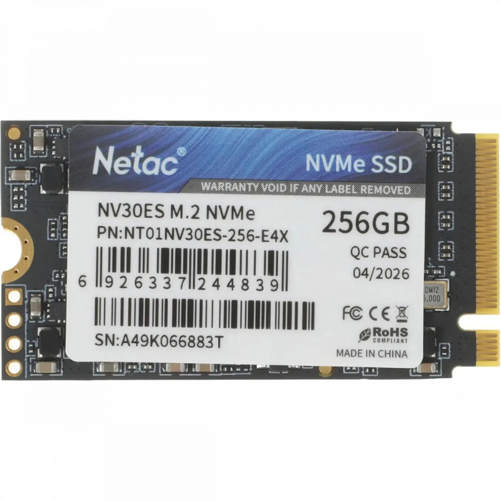 Жесткий диск Netac NT01NV30ES-256-E4X SSD (твердотельные), 256 ГБ, M.2, PCIe - миниатюра 2