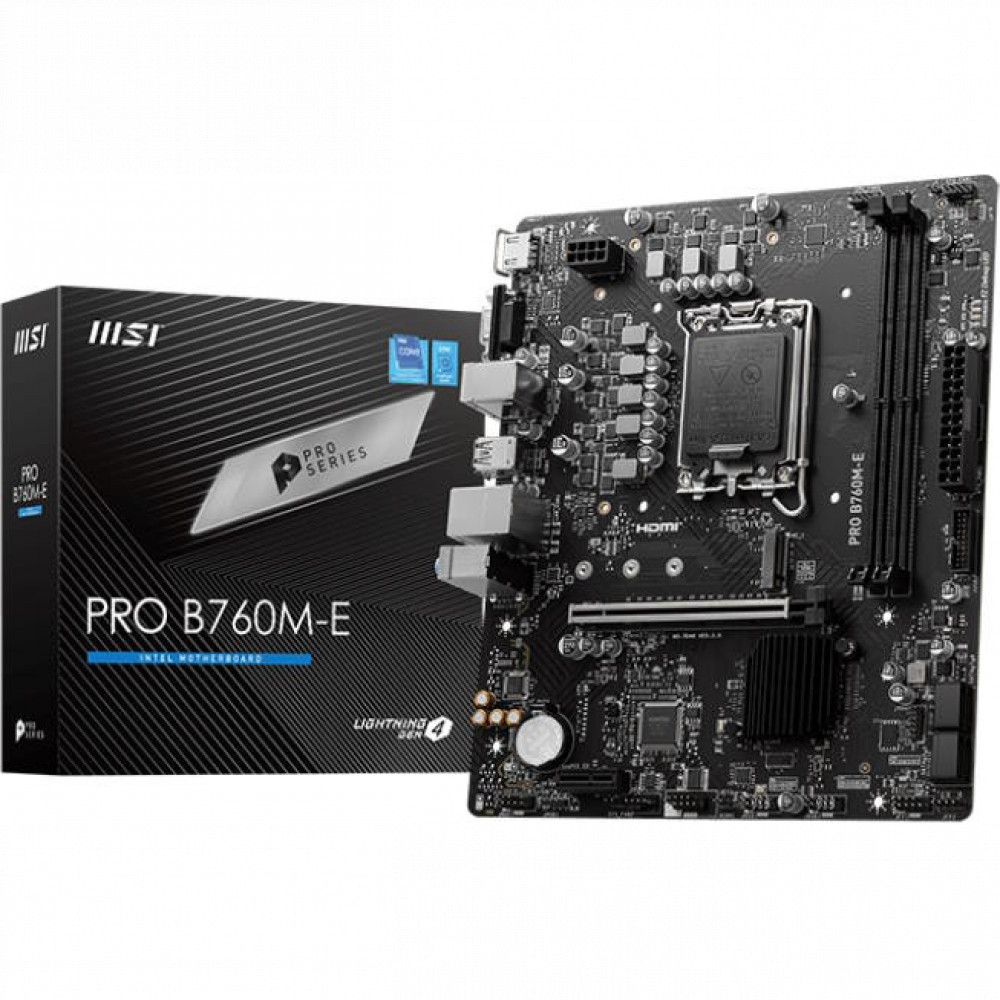 Материнская плата MSI PRO B760M-E Micro-ATX, LGA 1700 - миниатюра 10