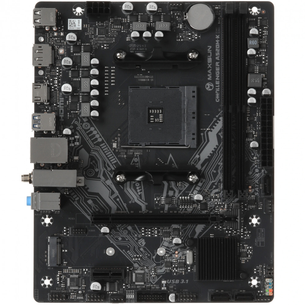 Материнская плата Maxsun Challenger A520M-K WIFI MS-Challenger A520M-K WIFI Micro-ATX, AMD AM4