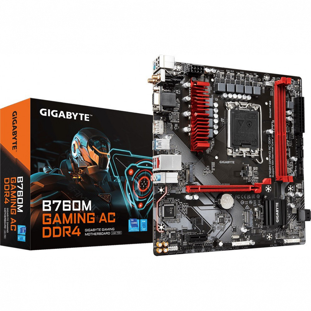 Материнская плата Gigabyte B760M Gaming AC DDR4 B760M GAMING AC DDR4 (REV1.1) Micro-ATX, LGA 1700 - миниатюра 10