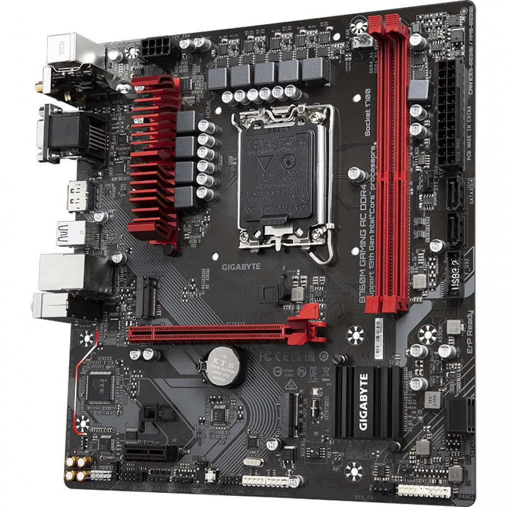 Материнская плата Gigabyte B760M Gaming AC DDR4 B760M GAMING AC DDR4 (REV1.1) Micro-ATX, LGA 1700 - миниатюра 8