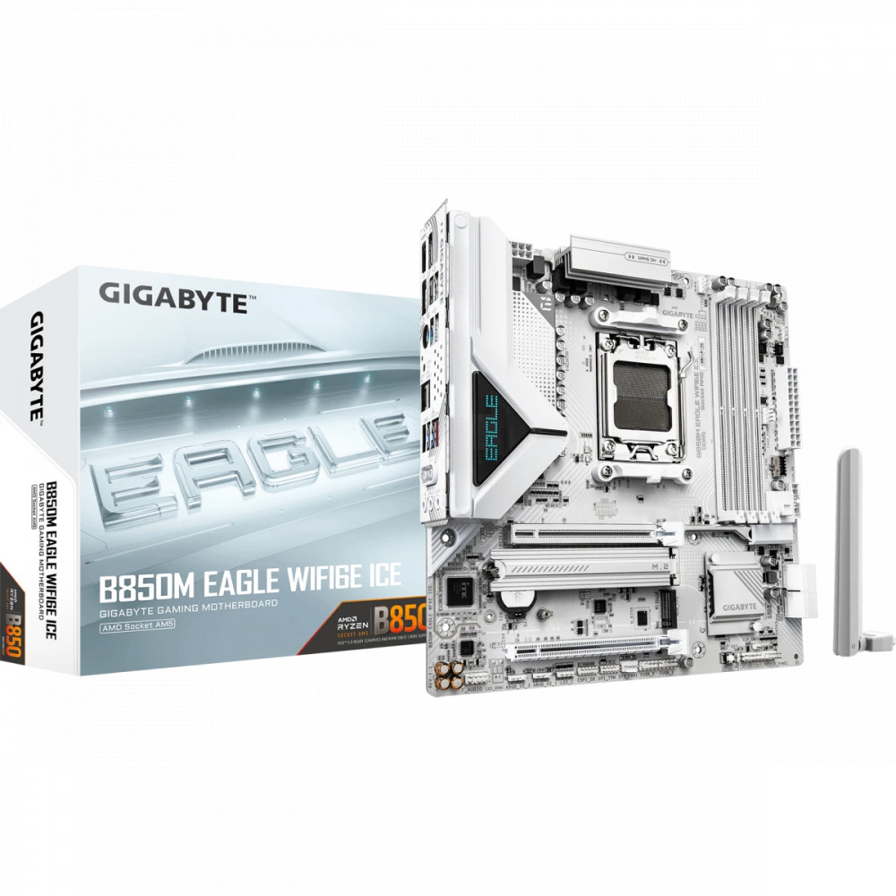 Материнская плата Gigabyte B850M Eagle WIFI6E Ice rev. 1.1 Micro-ATX, AMD AM5 - миниатюра 8