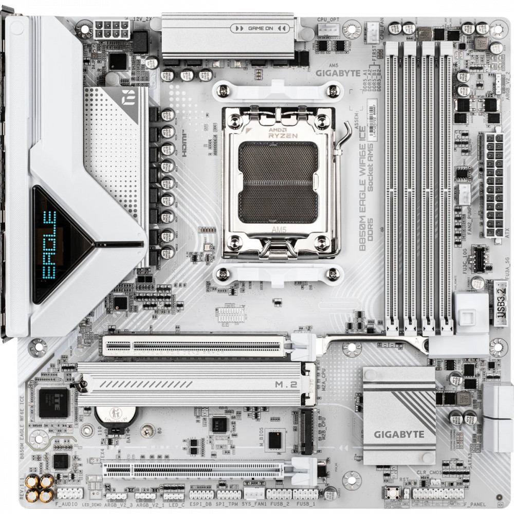 Материнская плата Gigabyte B850M Eagle WIFI6E Ice rev. 1.1 Micro-ATX, AMD AM5 - миниатюра 5