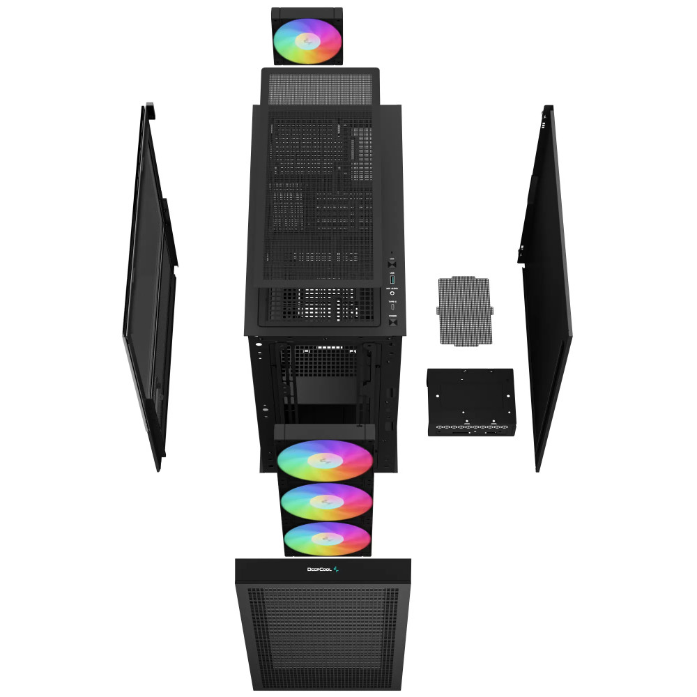 Корпус Deepcool CH560 Digital Black R-CH560-BKAPE4D-G-1 Mid-Tower - миниатюра 10