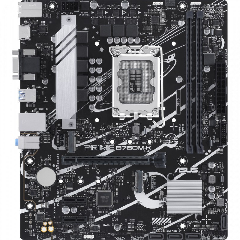 Материнская плата Asus PRIME B760M-K 90MB1FI0-M1EAY0 Micro-ATX, LGA 1700 - миниатюра 6