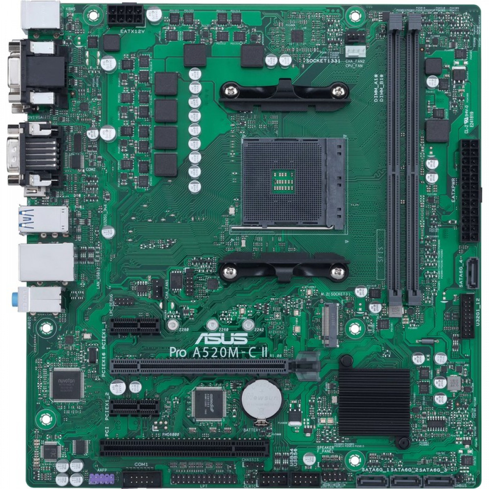 Материнская плата Asus PRO A520M-C II/CSM 90MB18F0-M0EAYC ATX, AMD AM4 - миниатюра 5