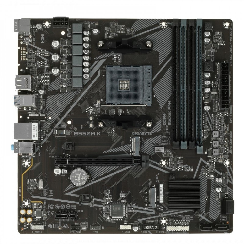 Материнская плата Gigabyte AMD B550 SAM4 MATX B550M K 1.2 Micro-ATX, AMD AM4 - миниатюра 4