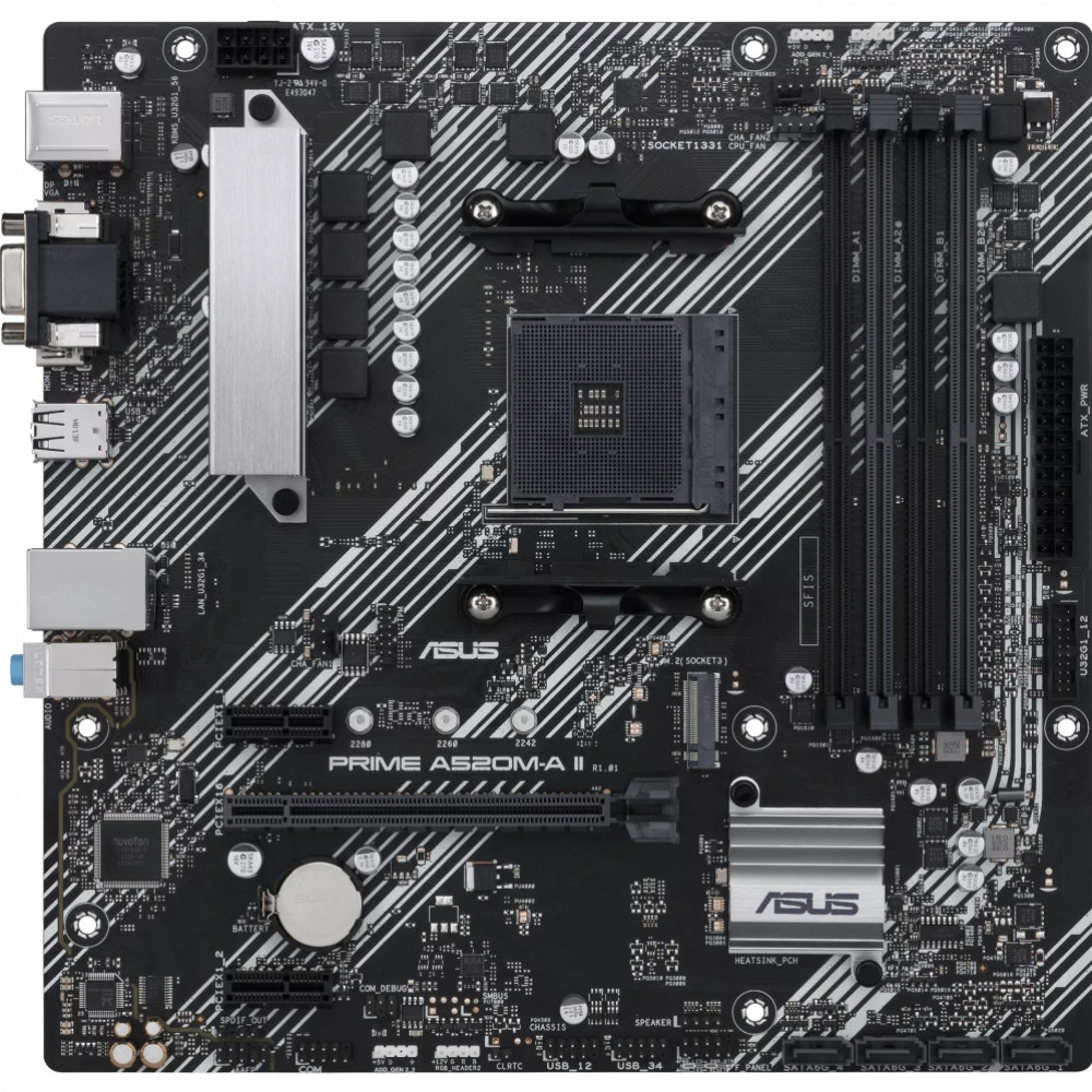 Материнская плата Asus PRIME A520M-A II/CSM 90MB17H0-M0EAYC Micro-ATX, AMD AM4 - миниатюра 3