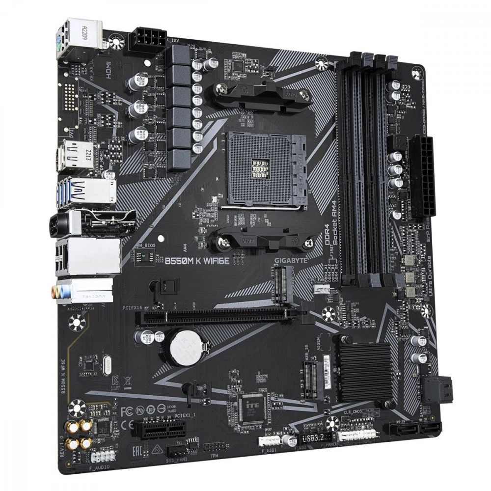Материнская плата Gigabyte B550M K WIFI6E B550M K WF6E Micro-ATX, AMD AM4 - миниатюра 5