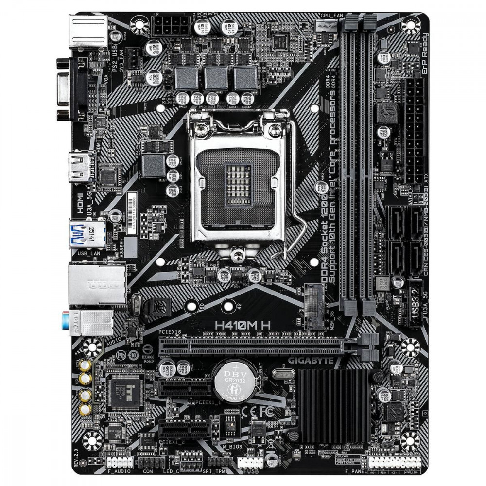 Материнская плата Gigabyte H410M H 2.0 Micro-ATX, LGA 1200 - миниатюра 3