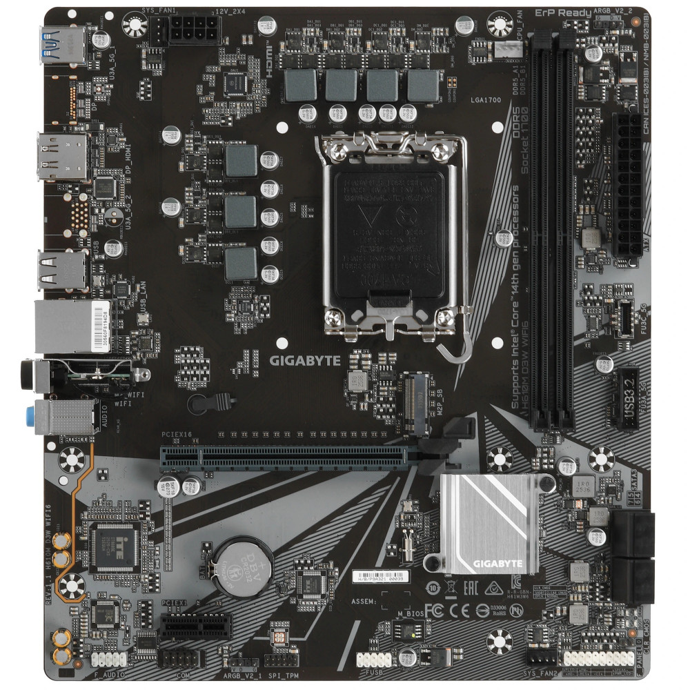 Материнская плата Gigabyte H610M D3W WIFI6 Micro-ATX, LGA 1700 - миниатюра 4