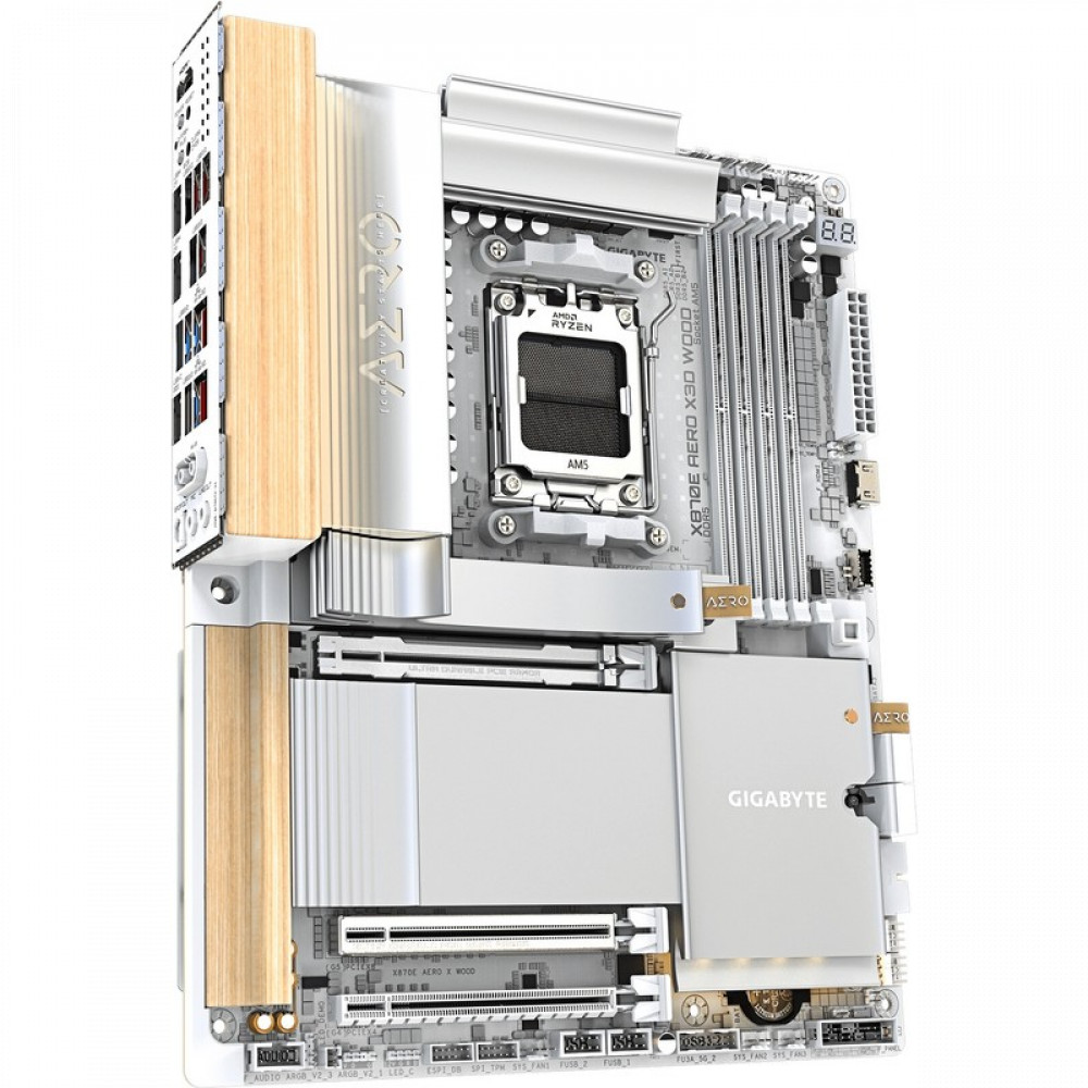 Материнская плата Gigabyte X870E Aero X3D Wood rev. 1.0 ATX, AMD AM5 - миниатюра 5