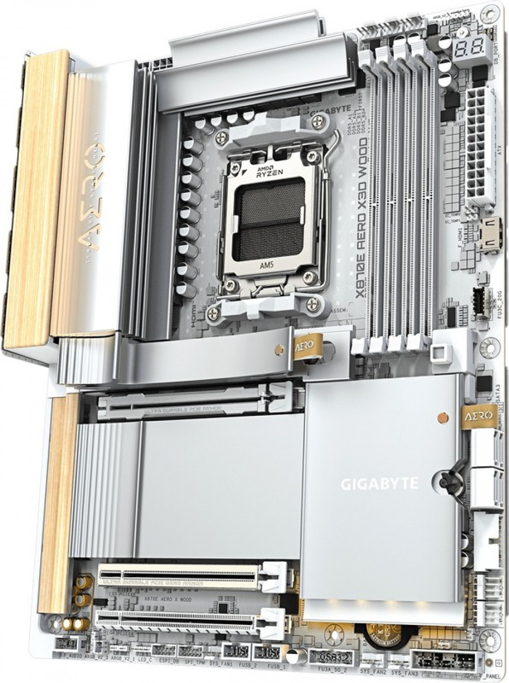 Материнская плата Gigabyte X870E Aero X3D Wood rev. 1.0 ATX, AMD AM5 - миниатюра 6