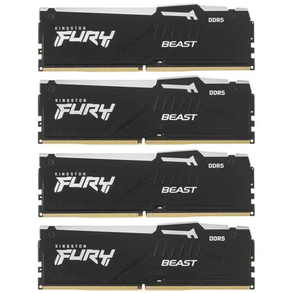 ОЗУ Kingston FURY Beast Black RGB KF560C40BBAK4-64 DIMM, DDR5, 64 Гб (4 х 16 Гб), 6000 МГц - миниатюра 2