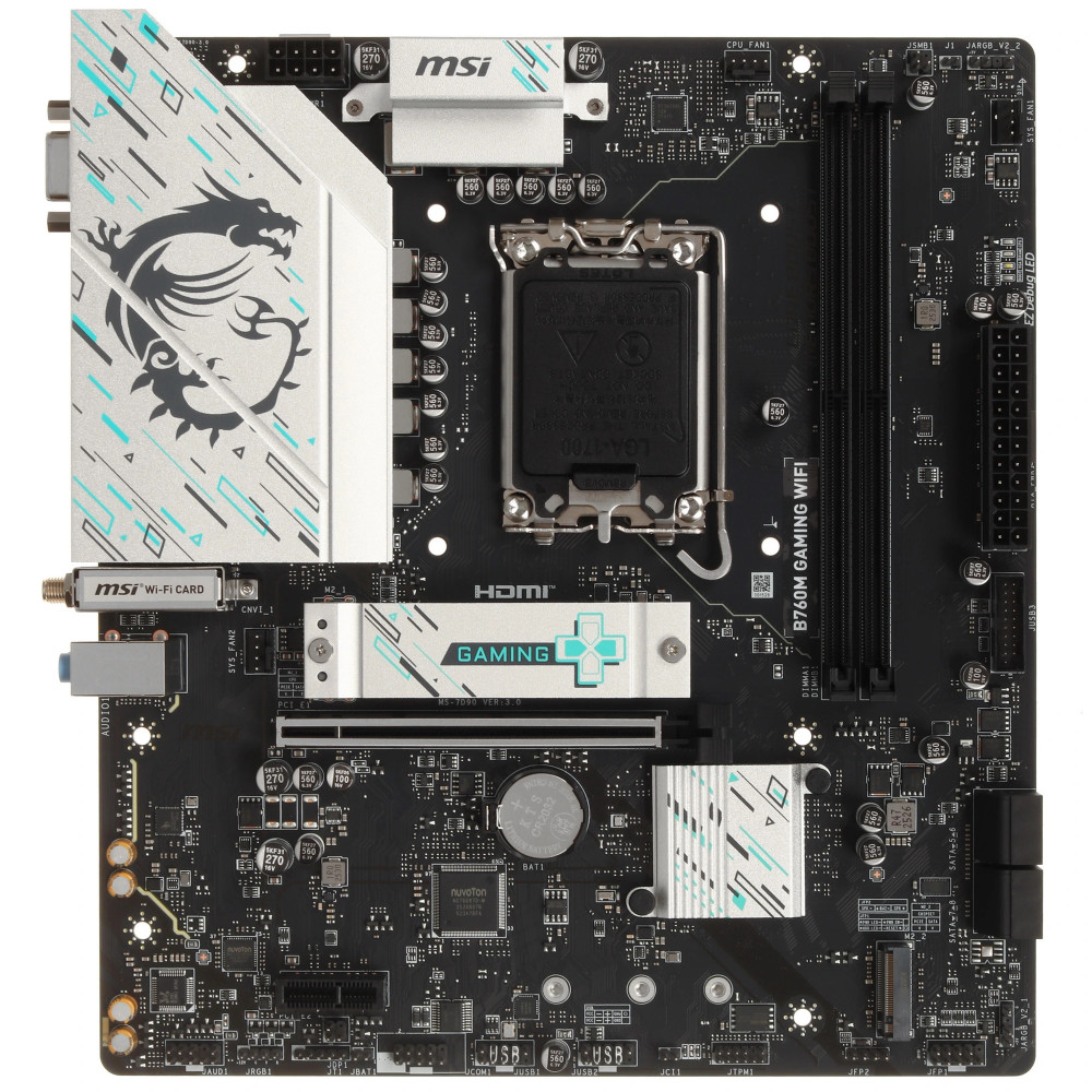Материнская плата MSI B760M GAMING WIFI Micro-ATX, LGA 1700 - миниатюра 4