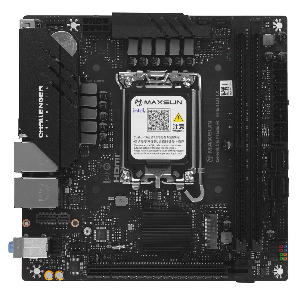Материнская плата Maxsun Challenger H610ITX 2LAN V3 6940709698761 Mini-ATX, LGA 1700 - миниатюра 4