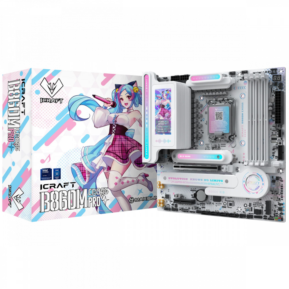 Материнская плата Maxsun MS-iCraft B860M CROSS PRO 6940709661710 Micro-ATX, LGA 1851 - миниатюра 8