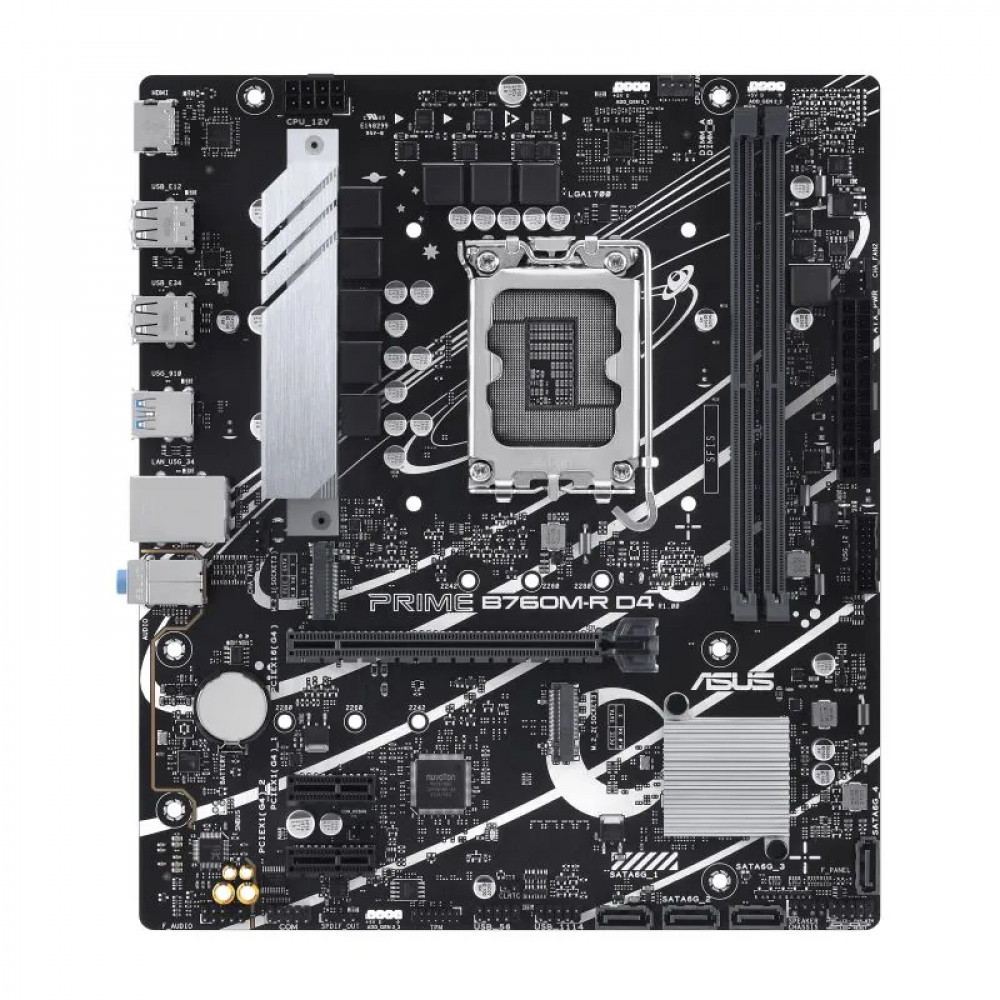 Материнская плата Asus B760 PRIME B760M-R D4 90MB1HA0-M0EAY0 Micro-ATX, LGA 1700 - миниатюра 4