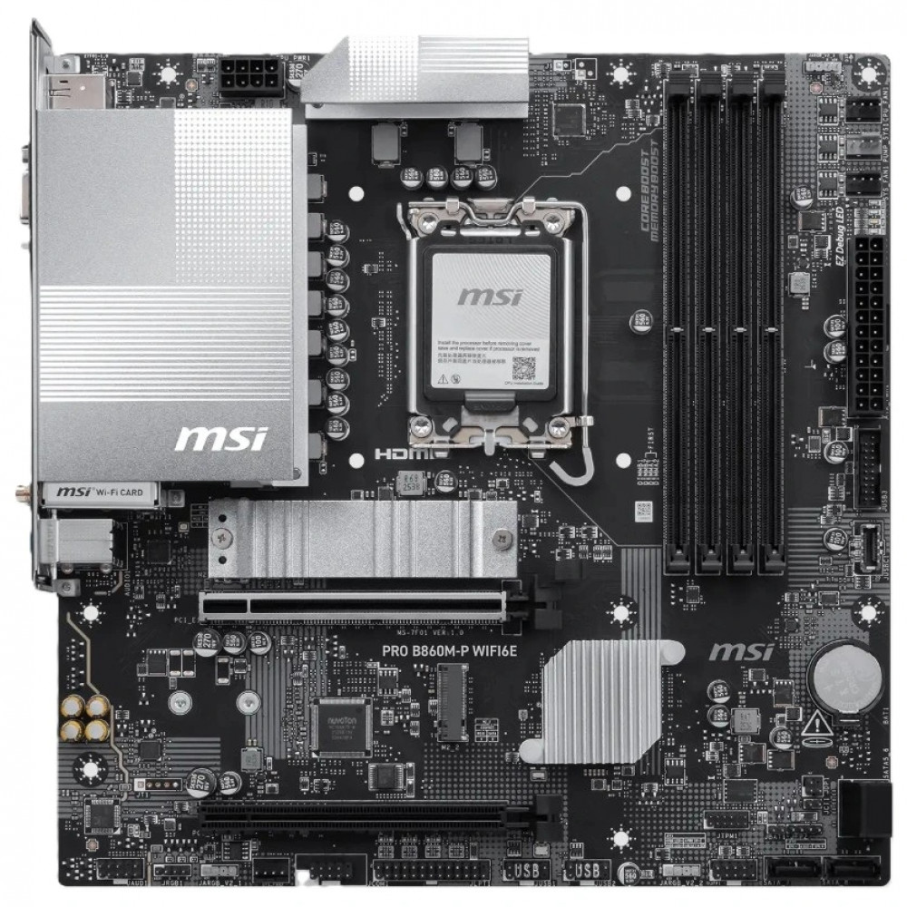 Материнская плата MSI PRO B860M-P WIFI6E Micro-ATX, LGA 1851 - миниатюра 4