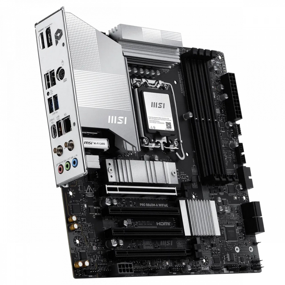 Материнская плата MSI PRO B860M-A WIFI6E Micro-ATX, LGA 1851 - миниатюра 3