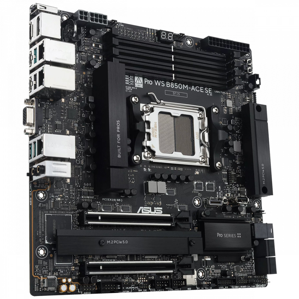 Материнская плата Asus PRO WS B850M-ACE SE 90MB1MN0-M0EAY0 Micro-ATX, AMD AM5 - миниатюра 3