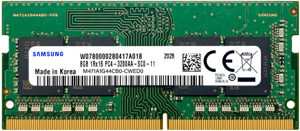 ОЗУ Samsung M471A1G44CB0-CWE SO-DIMM, DDR4, 8 Гб, 3200 МГц - миниатюра 2